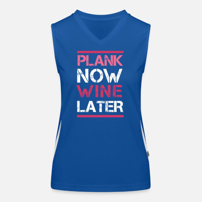 Plank Now Wine Later Women's Functional Contrast Tank Top