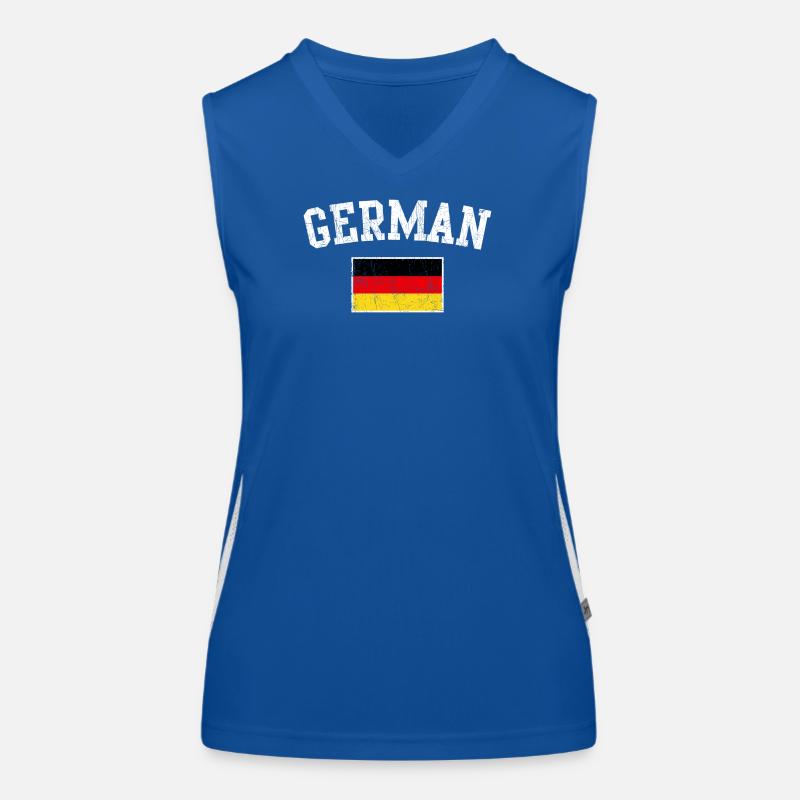 Bogen des deutschen Flaggenemblems Funktionelles Kontrast-Tank Top für Frauen