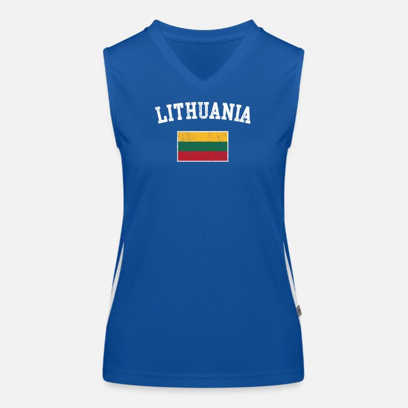 Lithuania Arc Flag Graphic Women's Functional Contrast Tank Top