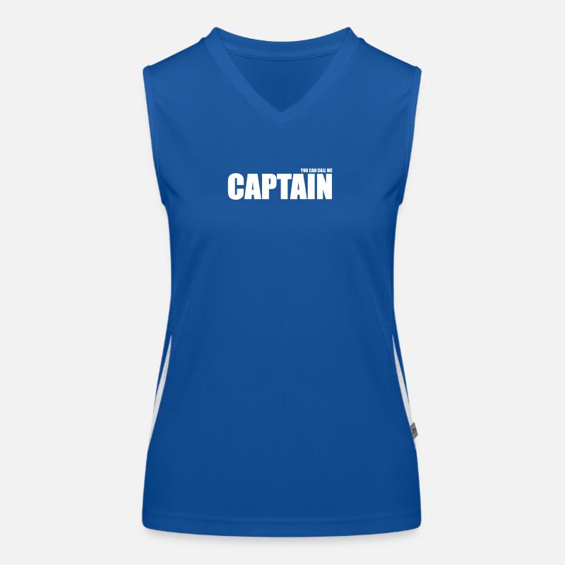 Captain Large Font Contrast Design Women's Functional Contrast Tank Top