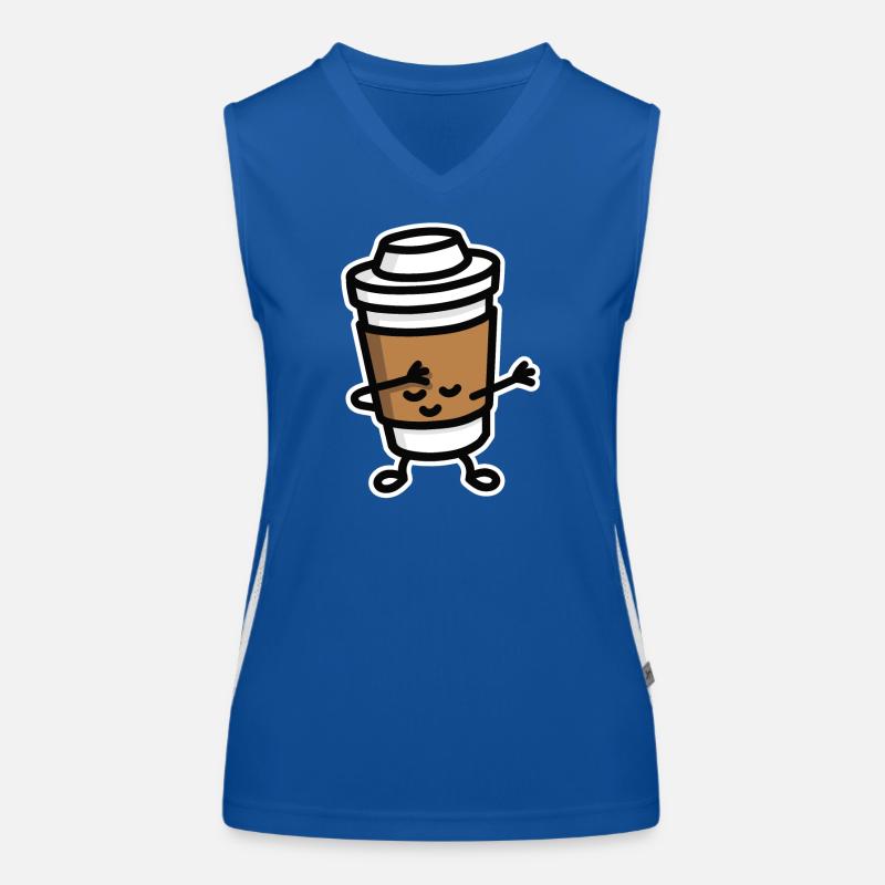 Dab / dabbing cardboard coffee cup Women's Functional Contrast Tank Top