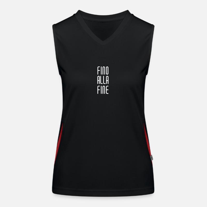 fino alla fine - Women's Functional Contrast Tank Top - black/red
