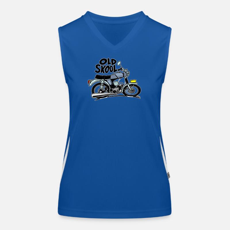 0897 cyclomoteur 50cc couleur OLD SKOOL Débardeur respirant contrasté Femme