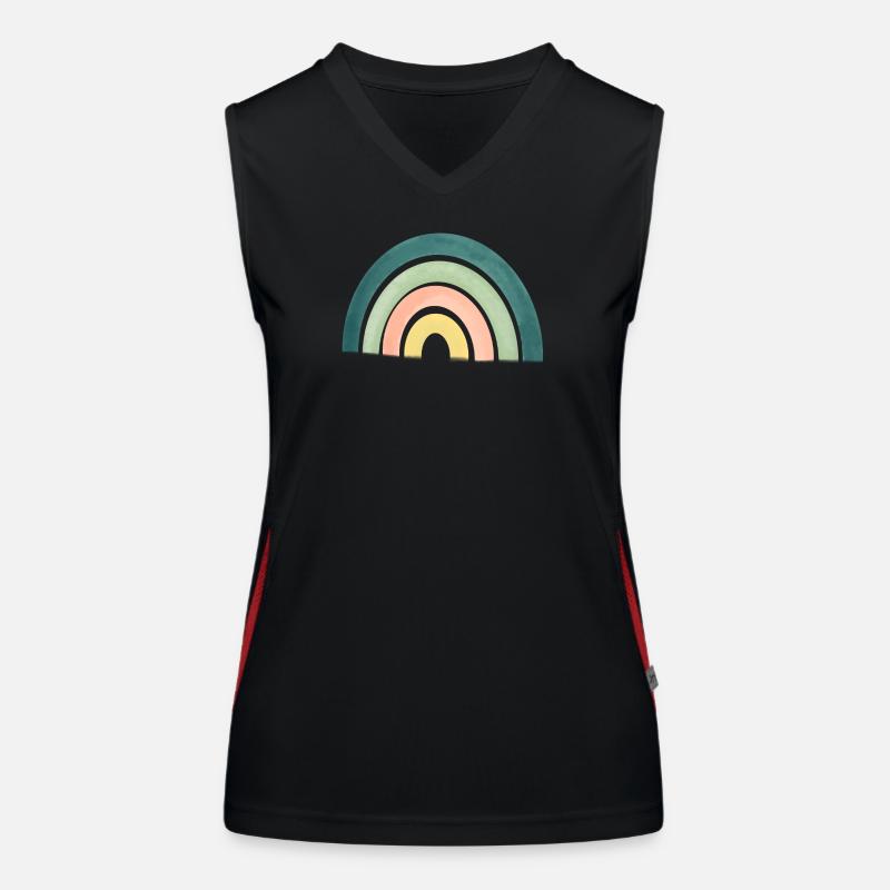 Regenbogen Funktionelles Kontrast-Tank Top für Frauen