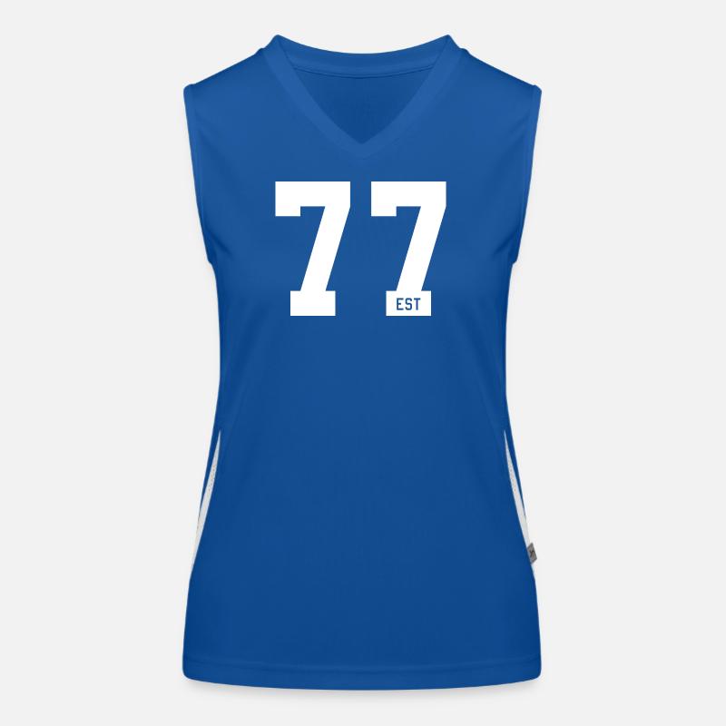 77 EST – Bold Typo & Foundation Style Women's Functional Contrast Tank Top
