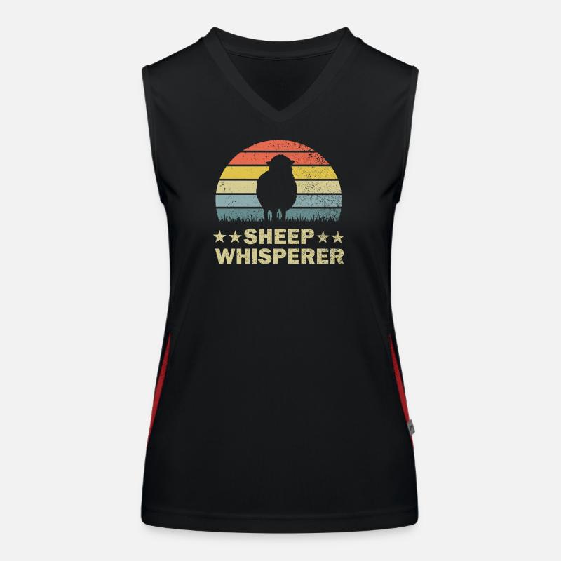 Schaf Schafe Funktionelles Kontrast-Tank Top für Frauen