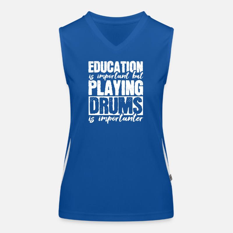 Drums drummer Women's Functional Contrast Tank Top
