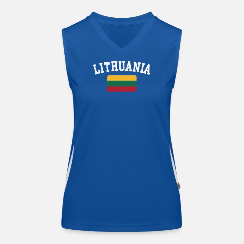 Tee du drapeau de l’Arche de Lituanie Débardeur respirant contrasté Femme