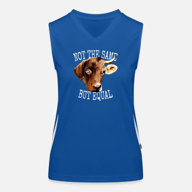 Vegan Not The Same But Equal Vegetarier Tierfreund Funktionelles Kontrast-Tank Top für Frauen
