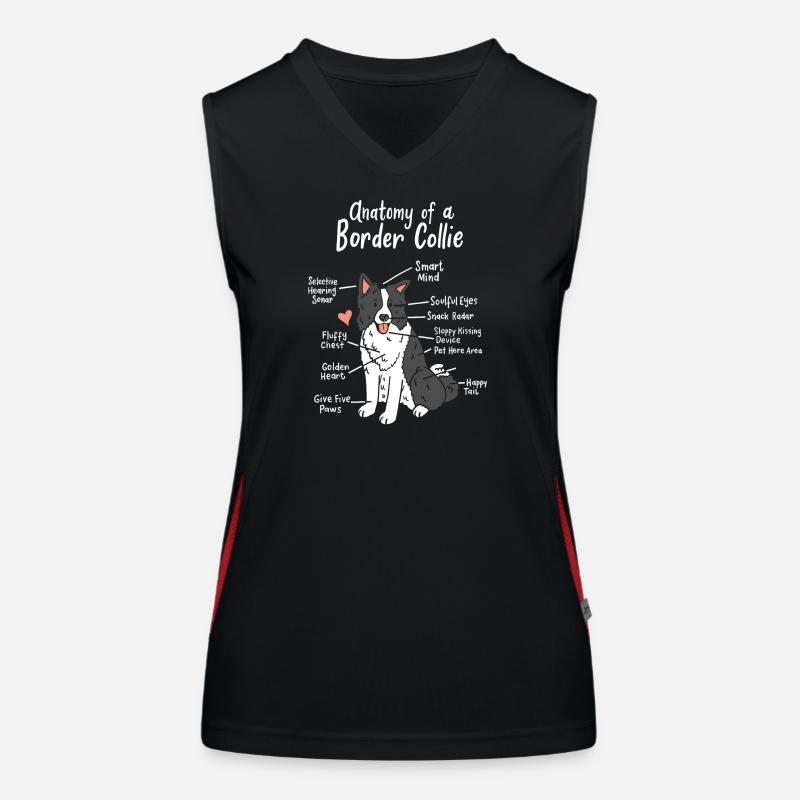 Border Collie Débardeur respirant contrasté Femme