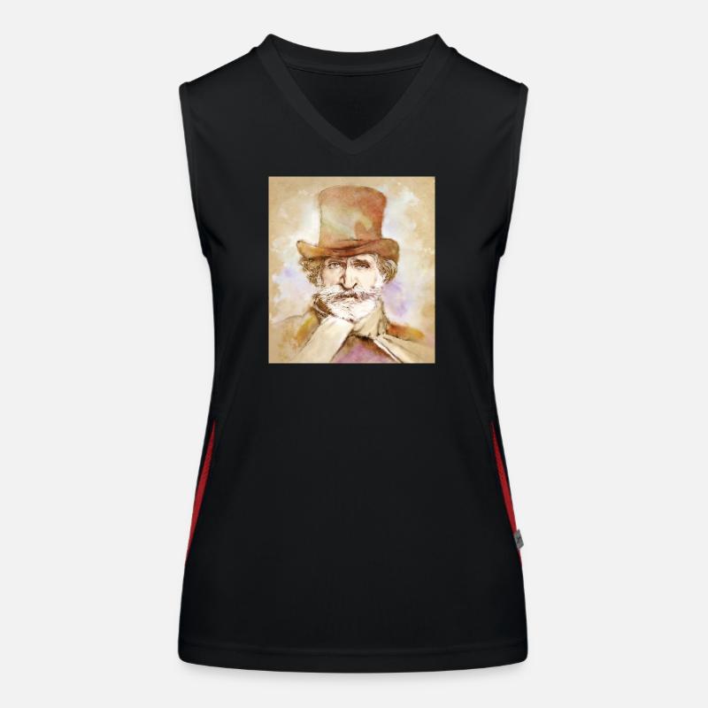 Giuseppe Verdi dans un style aquarelle Débardeur respirant contrasté Femme
