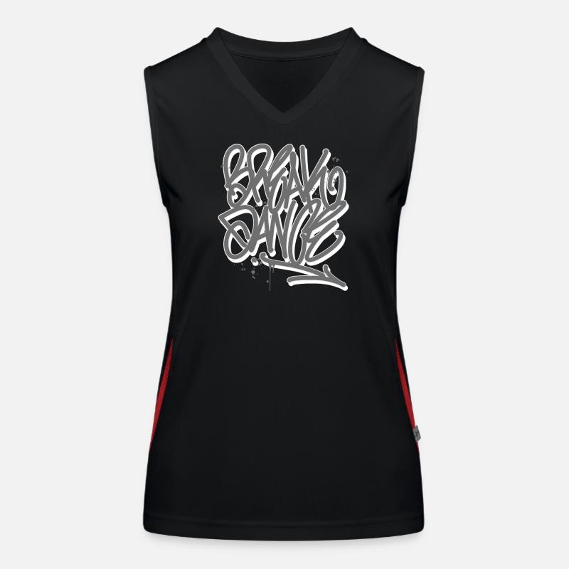 Breakdance Graffiti Women's Functional Contrast Tank Top