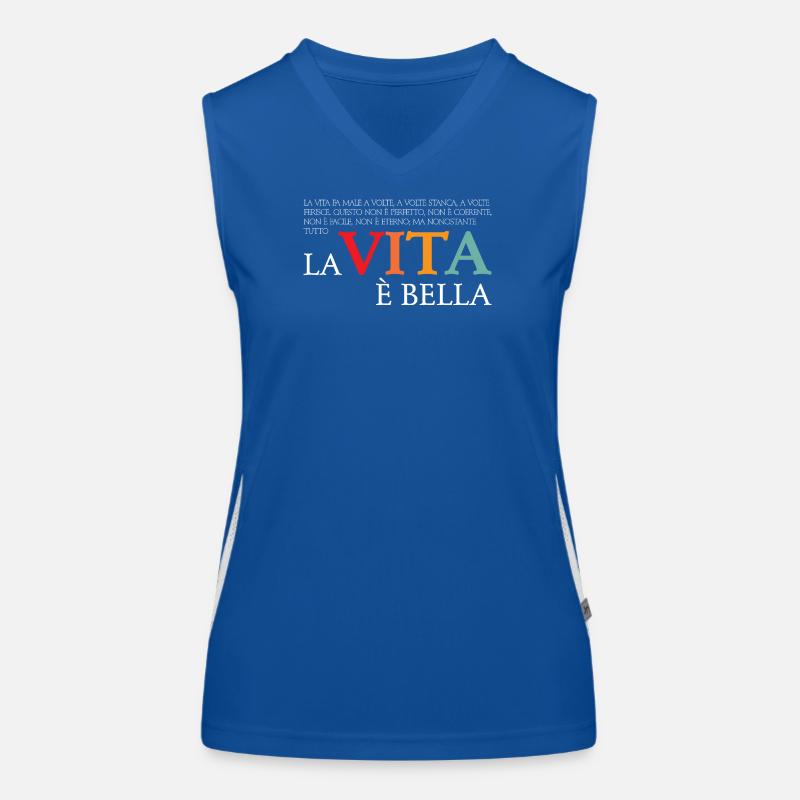 La vita e bella (dunkel) Funktionelles Kontrast-Tank Top für Frauen