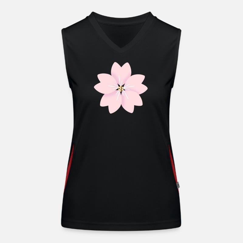 Fleur de cerisier Débardeur respirant contrasté Femme