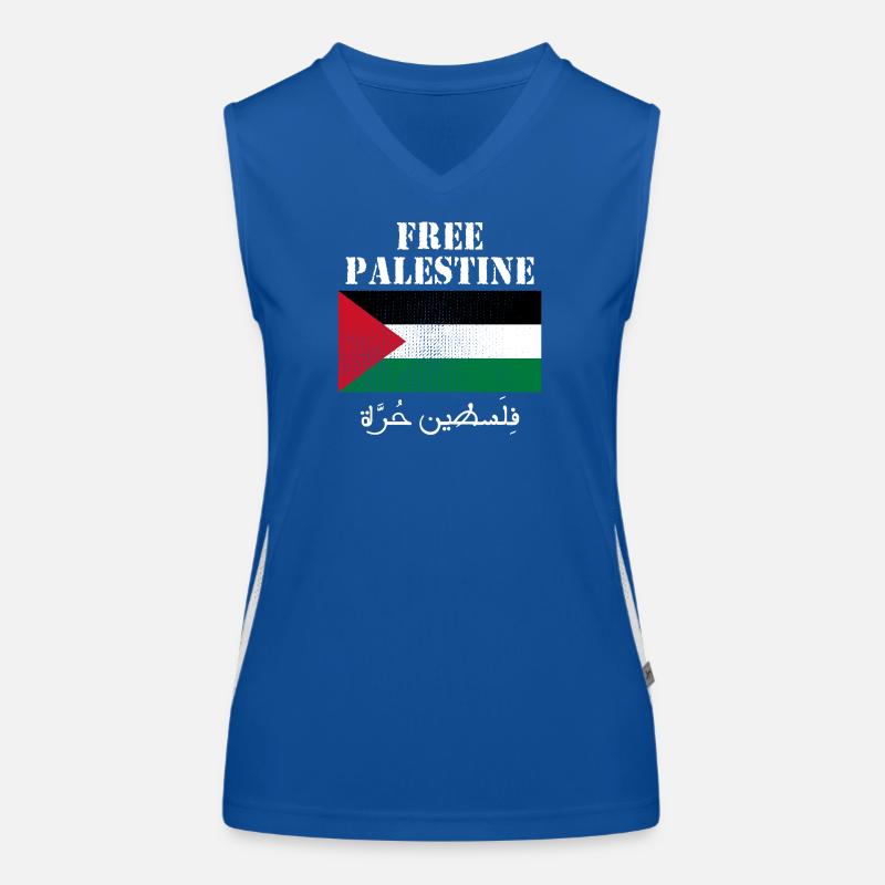 Drapeau de Palestine libre Débardeur respirant contrasté Femme
