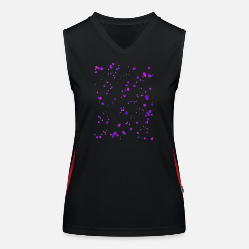 Taches de couleur violette Débardeur respirant contrasté Femme