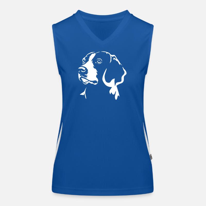 Tête de Beagle « Black Edition » Débardeur respirant contrasté Femme