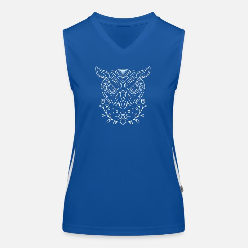 Eule Muster Funktionelles Kontrast-Tank Top für Frauen