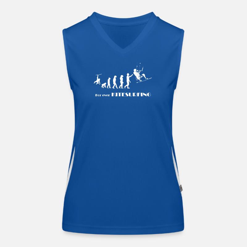 Evolution KITESURFING -SURFER KITESURFER gift Women's Functional Contrast Tank Top