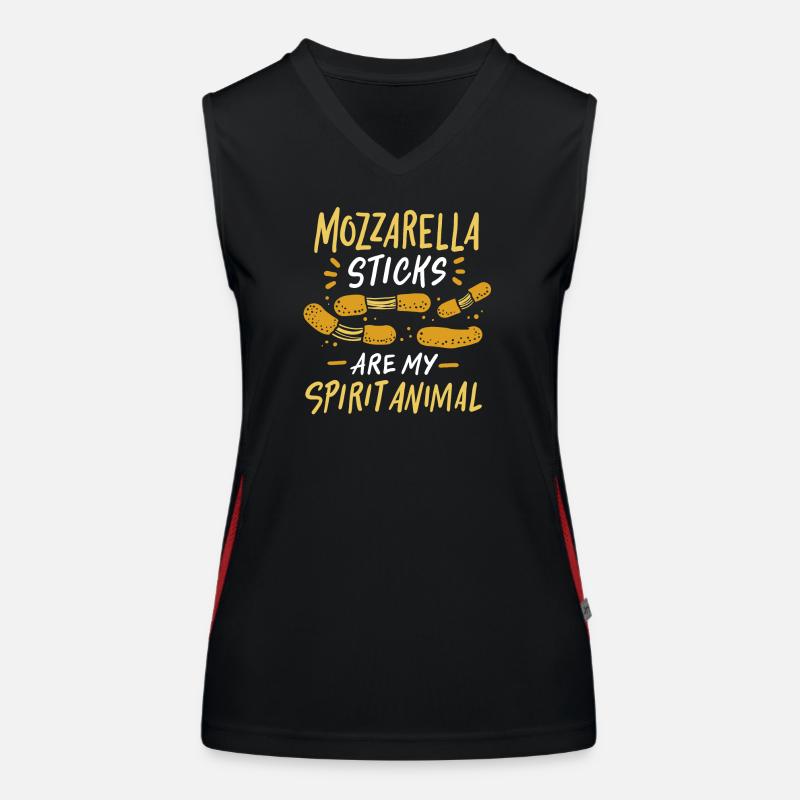 Mozzarella Stick Funktionelles Kontrast-Tank Top für Frauen