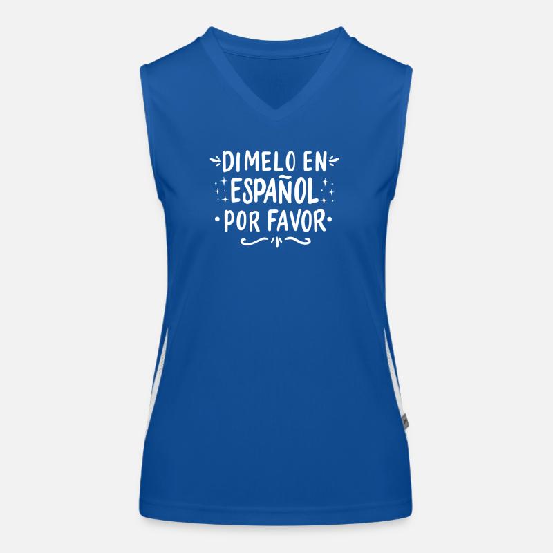 Spanisch Spanischlehrer Sprache Funktionelles Kontrast-Tank Top für Frauen