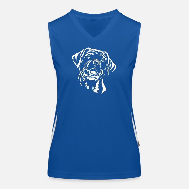 Labrador Kopf "Black Edition" Funktionelles Kontrast-Tank Top für Frauen