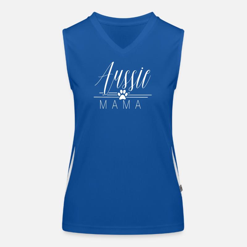 Australian Shepherd Aussie Mama Funktionelles Kontrast-Tank Top für Frauen