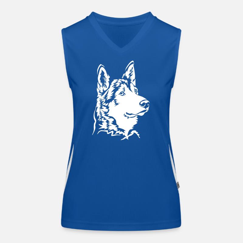 Tamaskan Head "Black Edition" Women's Functional Contrast Tank Top