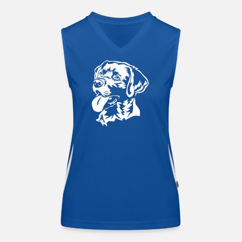 Labrador Kopf "Black Edition" Funktionelles Kontrast-Tank Top für Frauen