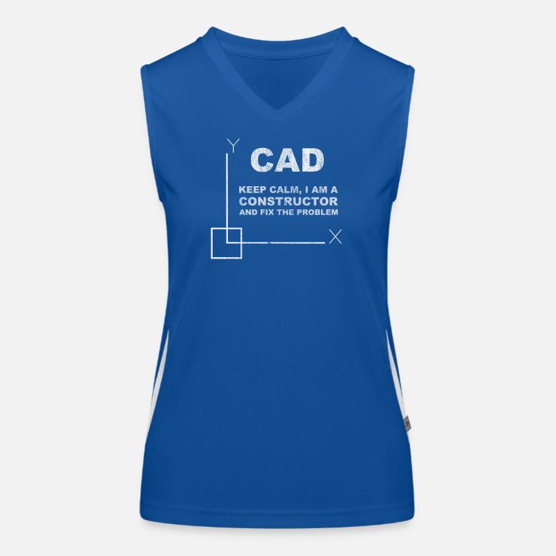 CAD Keep Calm Constructor Engineering Funktionelles Kontrast-Tank Top für Frauen
