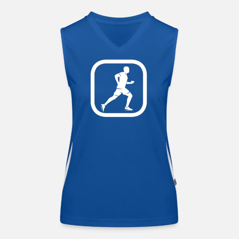 Run Runner Logo Run Runner Icône vectorielle graphique Débardeur respirant contrasté Femme