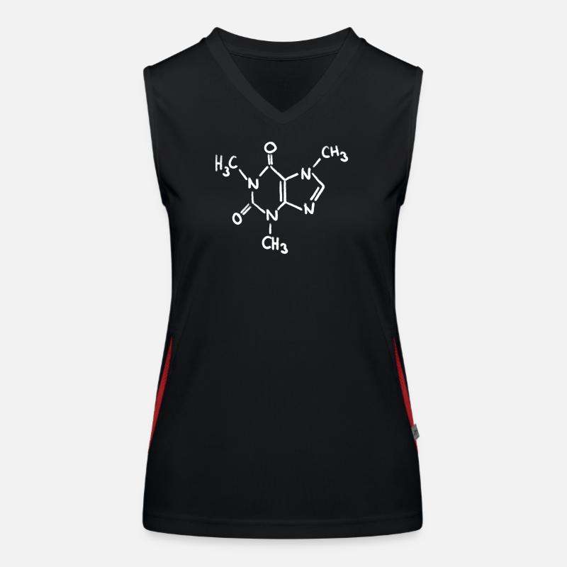 Caffeine Chalk Molecule Women's Functional Contrast Tank Top