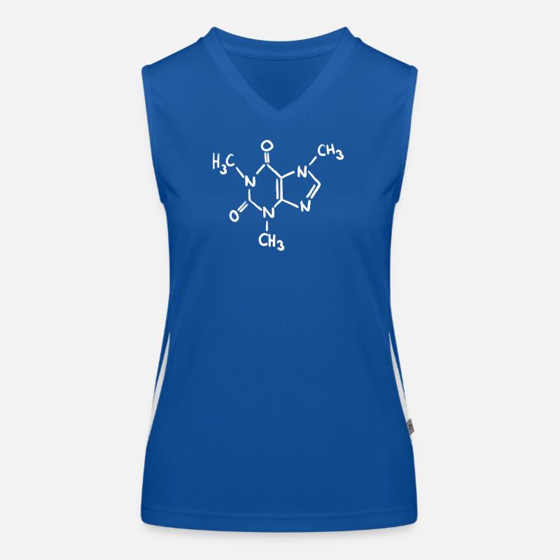Caffeine Chalk Molecule Women's Functional Contrast Tank Top