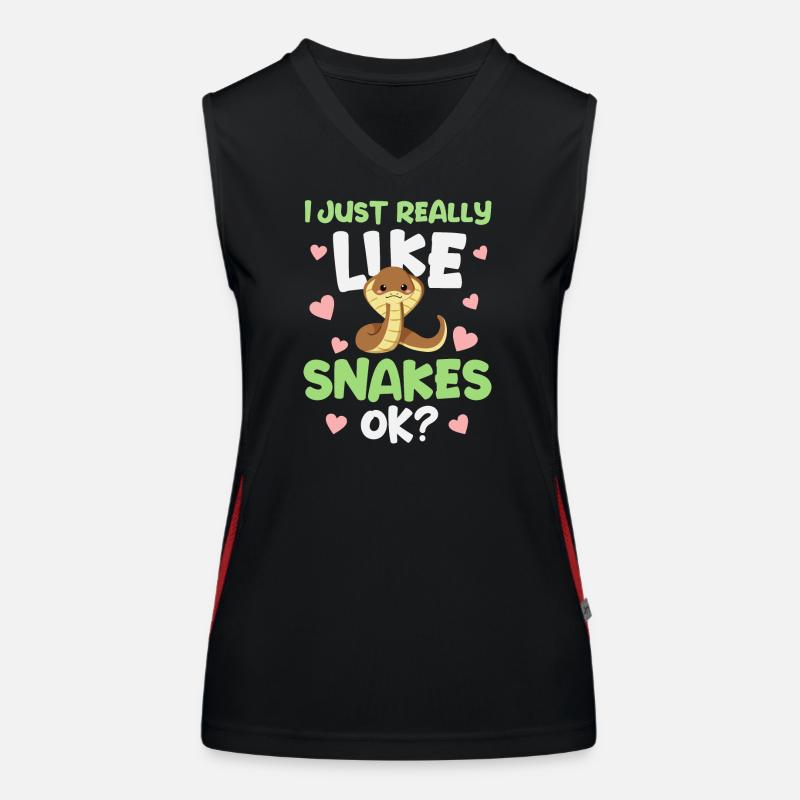Snake snakes Women's Functional Contrast Tank Top