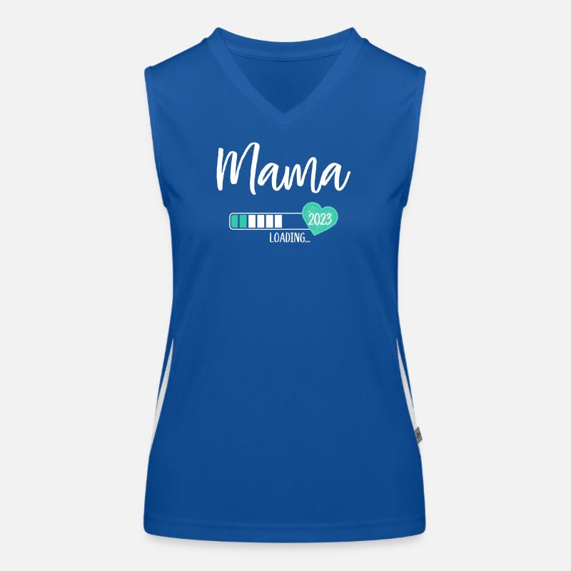 Mama Loading 2023 Herz Baby Junge Werdende Mama Funktionelles Kontrast-Tank Top für Frauen