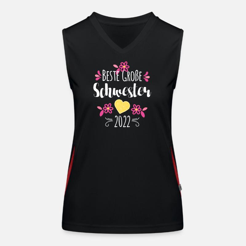 Beste Große Schwester 2022 Funktionelles Kontrast-Tank Top für Frauen