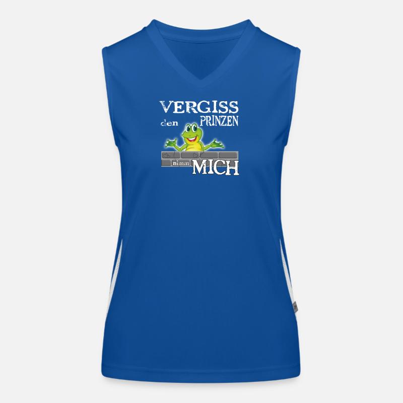 Frosch König textile Geschenkidee Funktionelles Kontrast-Tank Top für Frauen