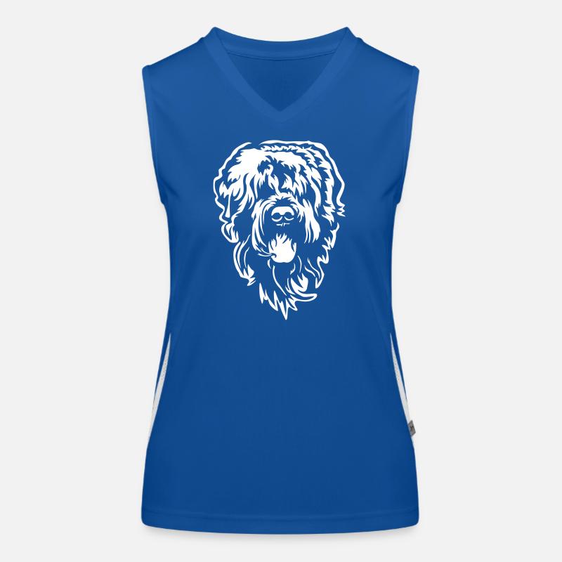 Russian Terrier Head "Black Edition" Women's Functional Contrast Tank Top
