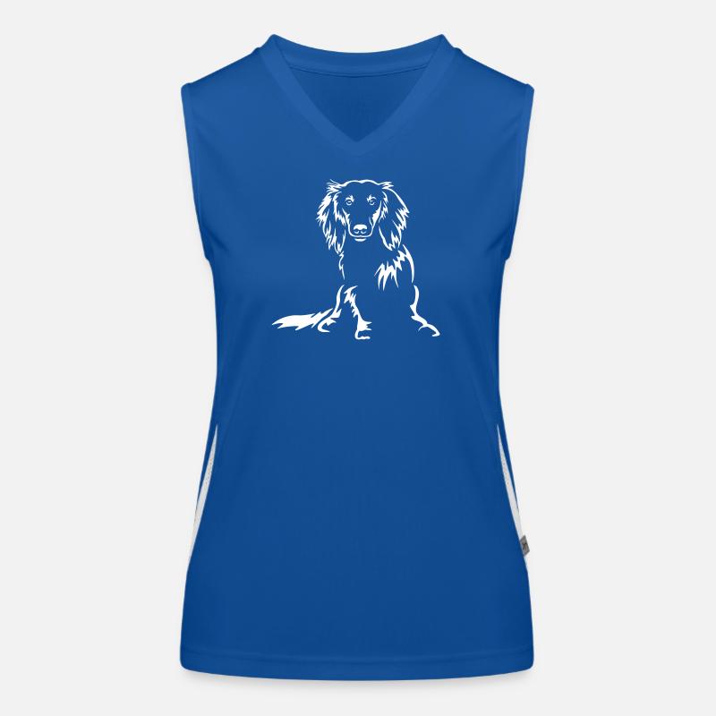 Dachshund "Black Edition" Women's Functional Contrast Tank Top