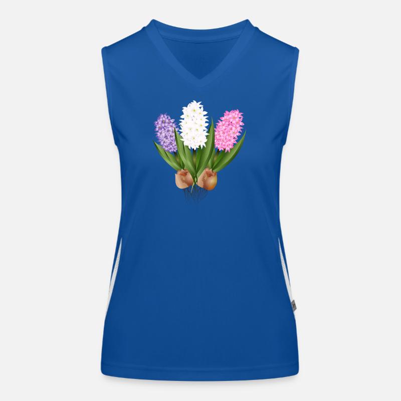Hand-drawn hyacinths Women's Functional Contrast Tank Top