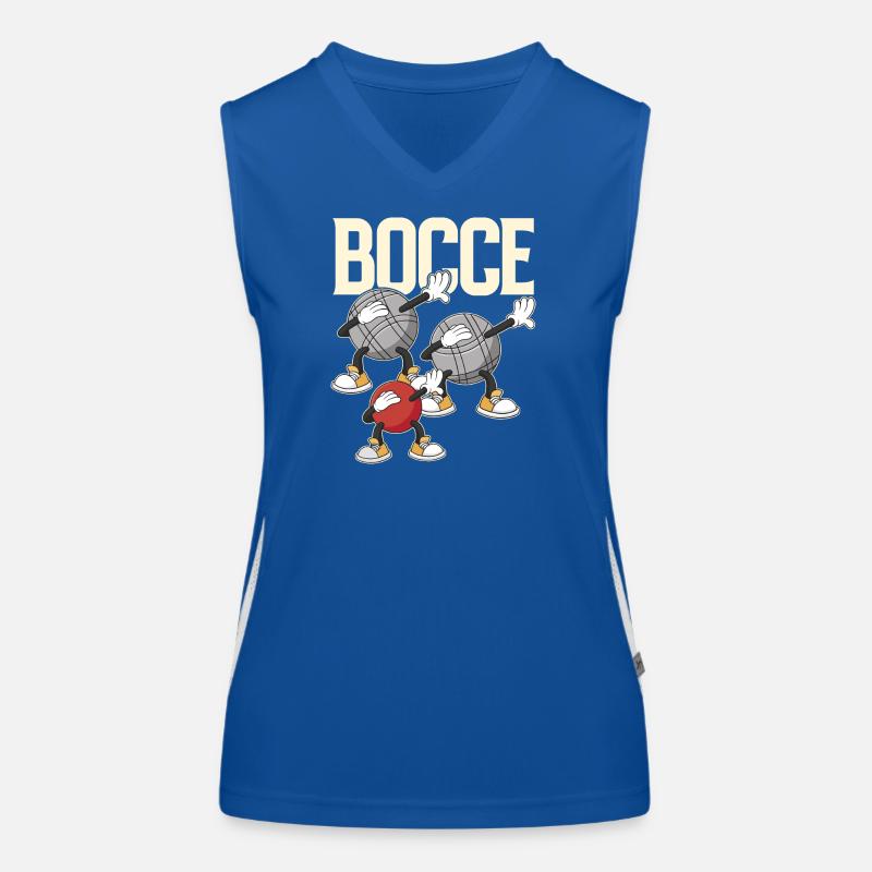 Dabbing Bocce Ball avec Jack Bocci Dab Game Bocce Débardeur respirant contrasté Femme