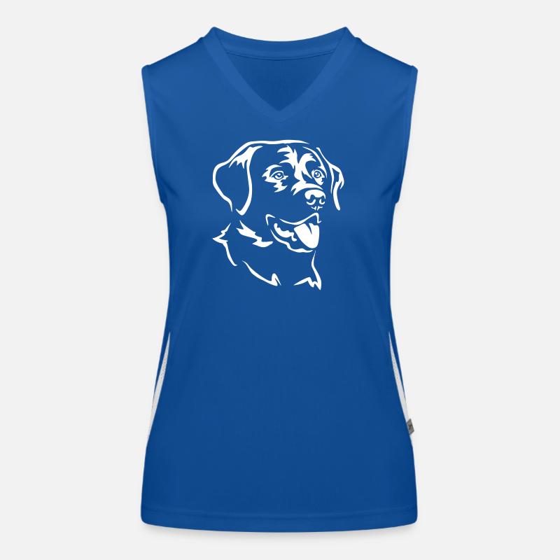 Labrador Kopf "Black Edition" Funktionelles Kontrast-Tank Top für Frauen