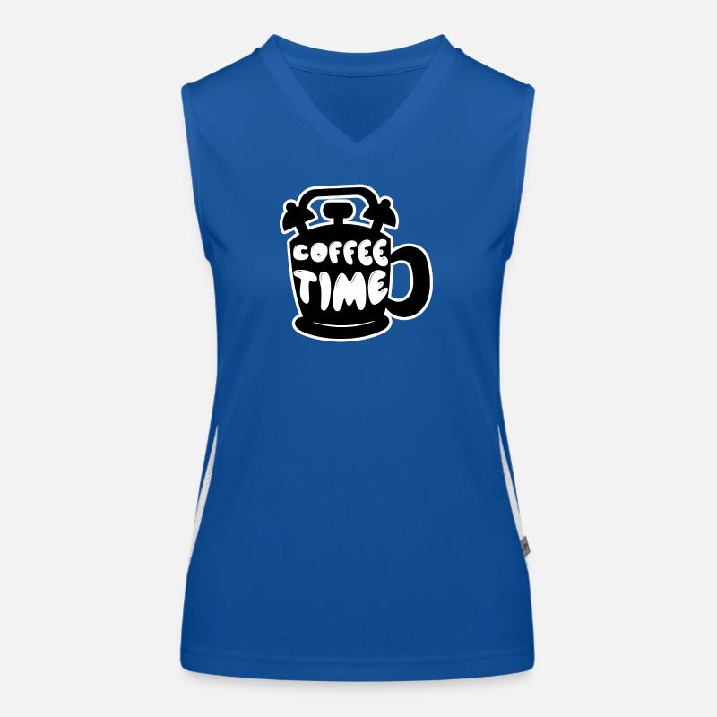 Coffee Saying Coffee Pot Coffee Drinker Caffeine Women's Functional Contrast Tank Top