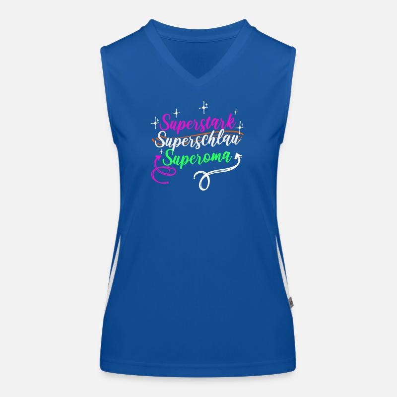 Superoma Spruch Großmutter Oma Rentnerin Funktionelles Kontrast-Tank Top für Frauen