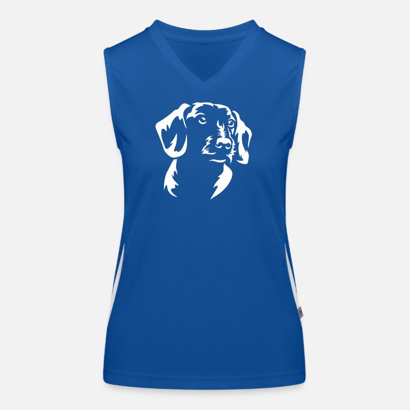 Dachshund Head "Black Edition" Women's Functional Contrast Tank Top