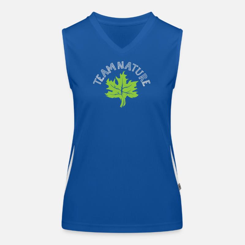 équipe nature Feuille Symbole vert Logo icône Arbre forestier Débardeur respirant contrasté Femme
