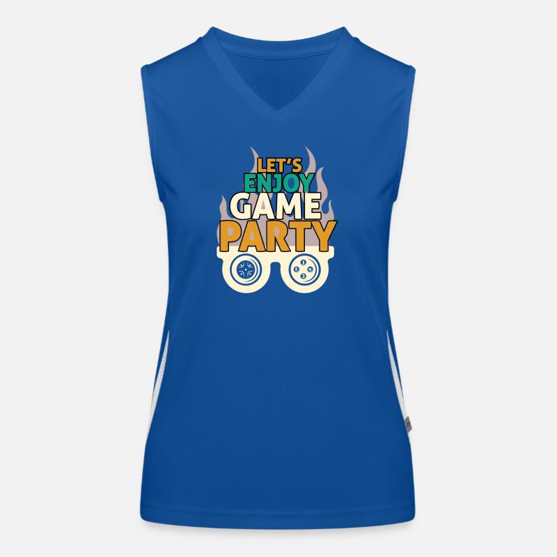 Design Party Game and Fun Women's Functional Contrast Tank Top