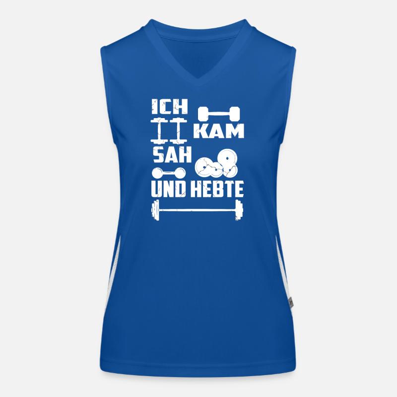 Ich kam sah und Hebte Funktionelles Kontrast-Tank Top für Frauen