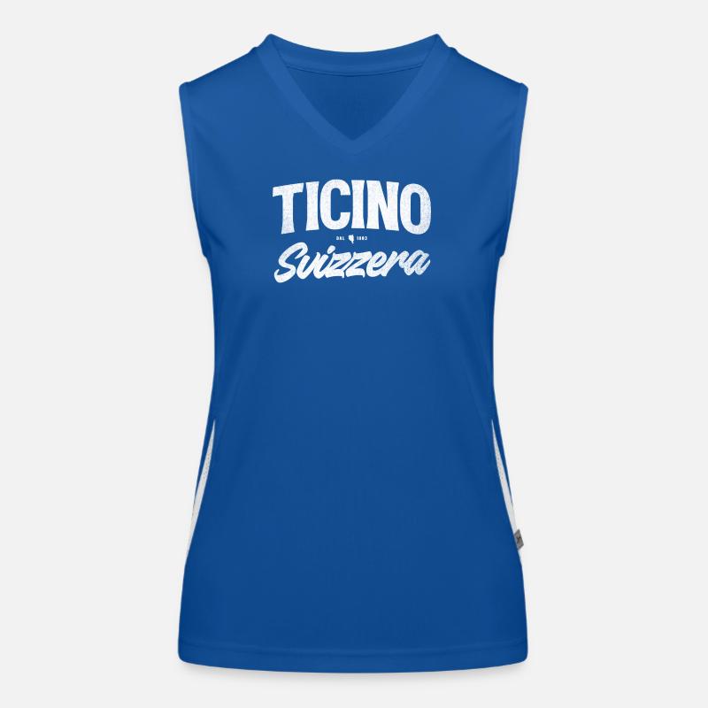 Ticino Switzerland Script Logo Women's Functional Contrast Tank Top