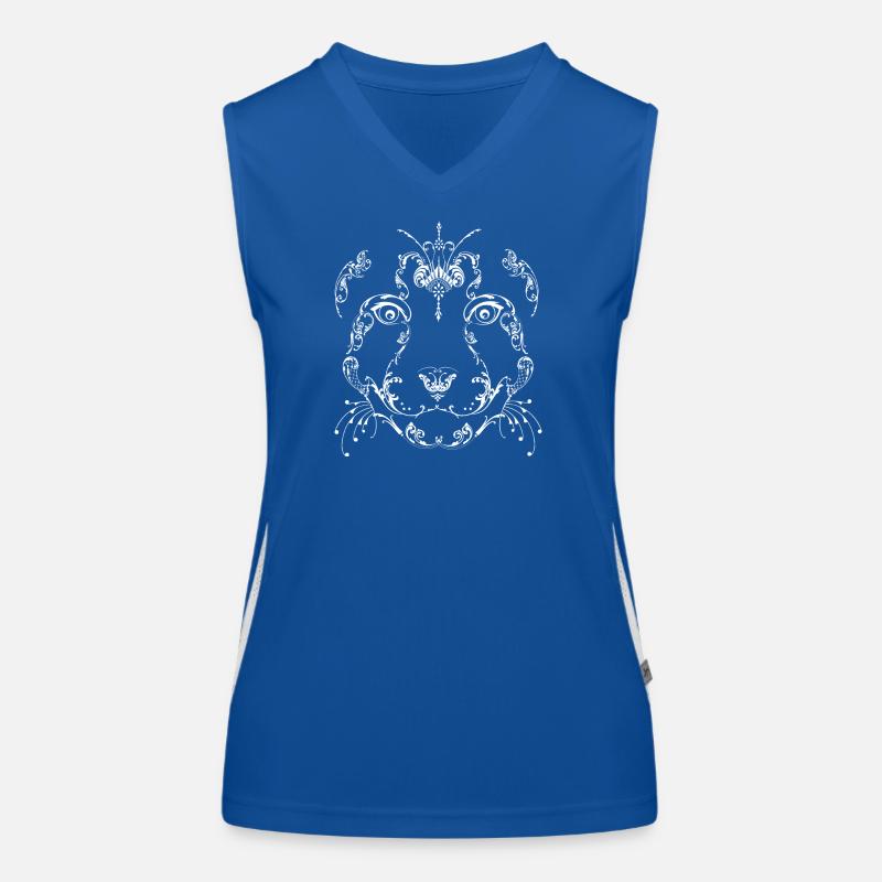 Leopard Gepard Jaguar Muster Pattern Ornament Funktionelles Kontrast-Tank Top für Frauen
